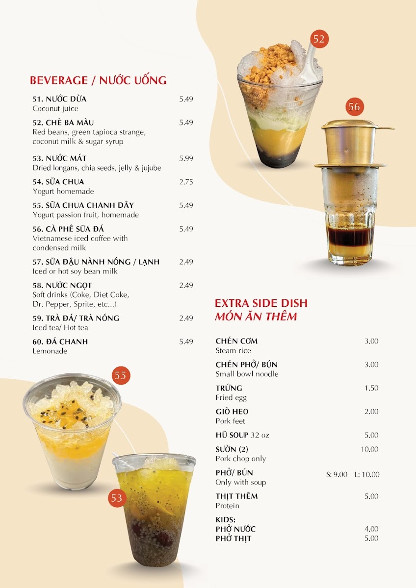 Phở Tây Đô Menu - Image 2